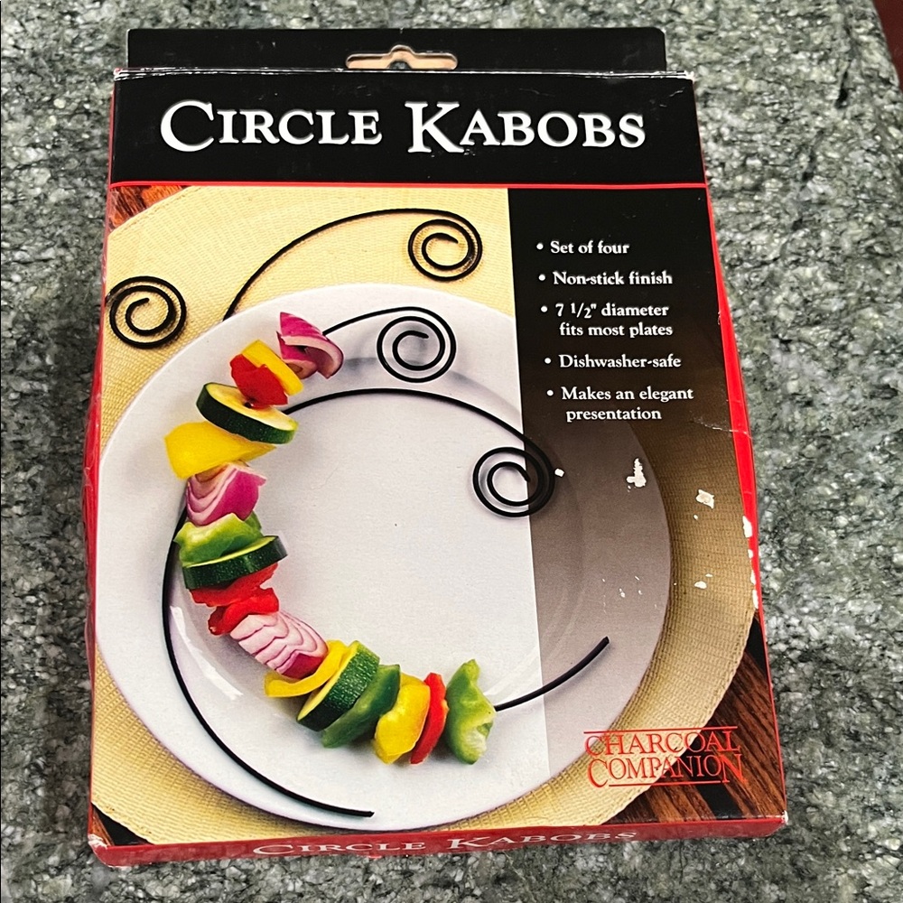Charcoal Companion Branded Plate Set — Set of 2 boxes. Each box has 4 skewers